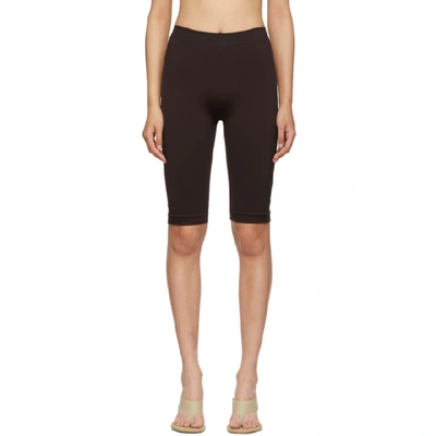 Shop Ben Taverniti Unravel Project Unravel Brown Tech Seamless Cycling Shorts