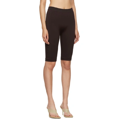 Shop Ben Taverniti Unravel Project Unravel Brown Tech Seamless Cycling Shorts