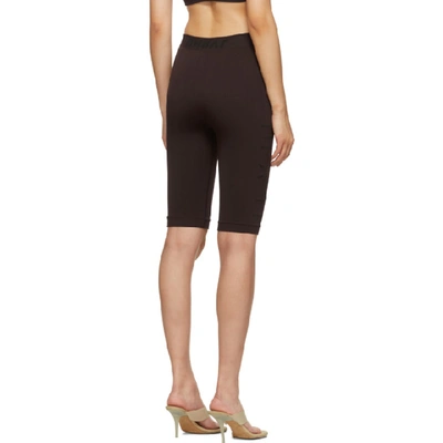Shop Ben Taverniti Unravel Project Unravel Brown Tech Seamless Cycling Shorts