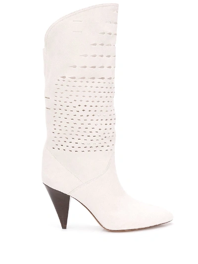Shop Isabel Marant Pointed Toe Boots - White