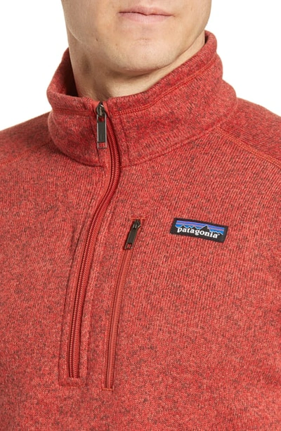 Shop Patagonia Better Sweater Quarter Zip Pullover In New Adobe