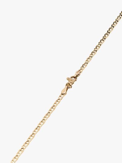 Shop Anais Rheiner 18k Yellow Gold Topaz Pendant Necklace In Blue