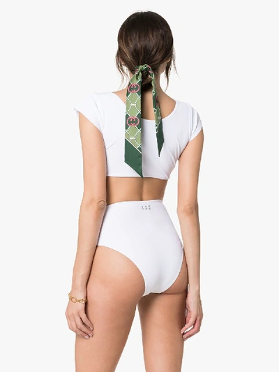 Shop Ack White Marina Tie-front Bikini