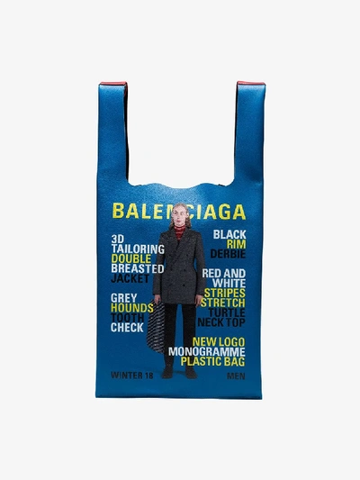Shop Balenciaga Zweifarbige Handtasche In Red/blue