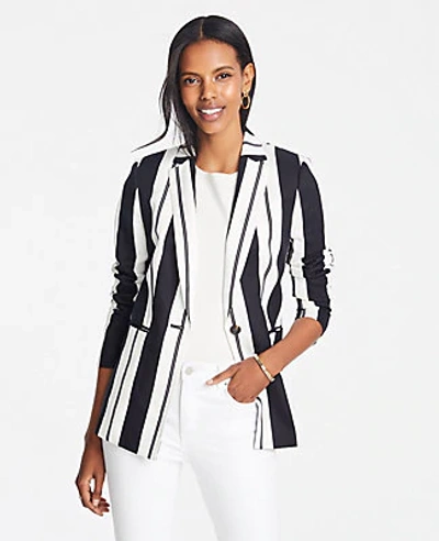 Ann taylor striped blazer sale