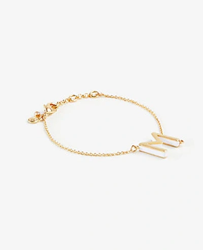 Shop Ann Taylor Initial Bracelet In Gold