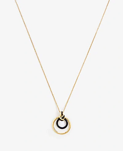 Shop Ann Taylor Twisted Knot Pendant Necklace In Gold