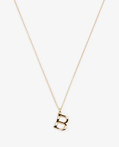 Shop Ann Taylor Striped Initial Necklace In B