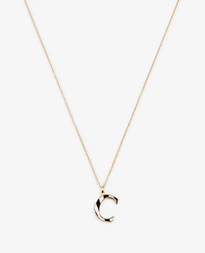 Shop Ann Taylor Striped Initial Necklace In C