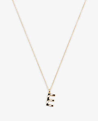 Shop Ann Taylor Striped Initial Necklace In E