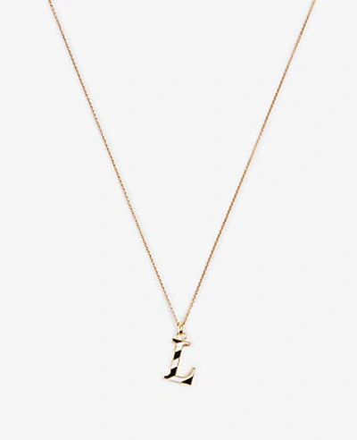 Shop Ann Taylor Striped Initial Necklace In L