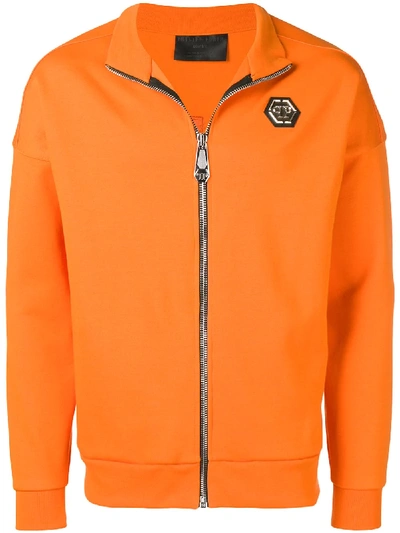 Philipp Plein Logo Plaque Jacket - Orange | ModeSens