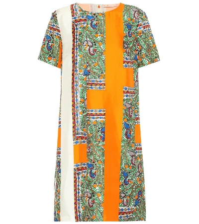 Shop Tory Burch Printed Silk Dress In Multicoloured
