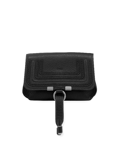 Shop Chloé Marcie Small Leather Belt Bag In Black