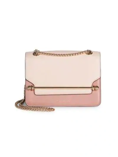 Shop Strathberry Women's Mini East/west Tri-color Leather Shoulder Bag In Pink
