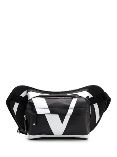 Shop Valentino Go Logo Belt Bag In Black