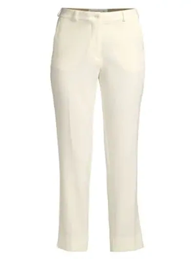 Shop Etro Slim Capri Trousers In White