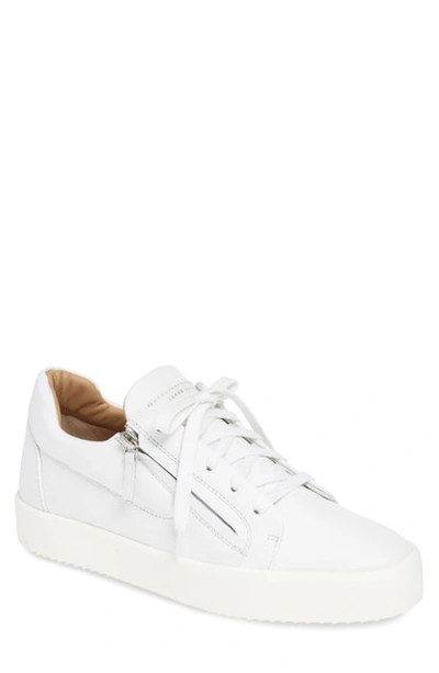 Shop Giuseppe Zanotti Low Top Sneaker In Bianco/ White