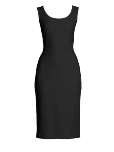 Shop Dolce & Gabbana Cady Sheath Dress In Black