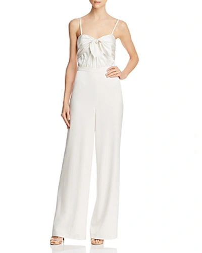 Shop Rachel Zoe Bridgette Wide-leg Jumpsuit In Ecru