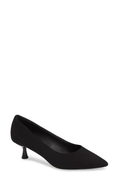 Shop Donald Pliner Bon Kitten Pump In Black Crepe