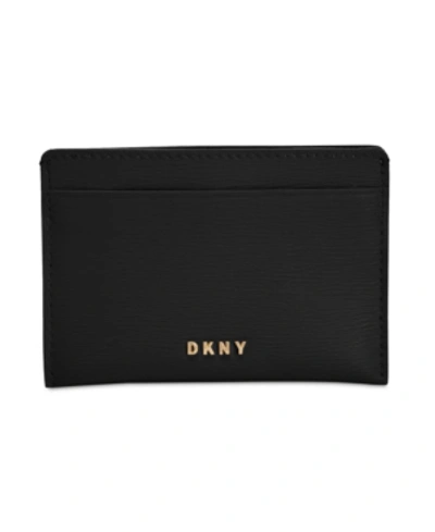 Shop Dkny Bryant Card Holder, Created For Macy's In Black/gold