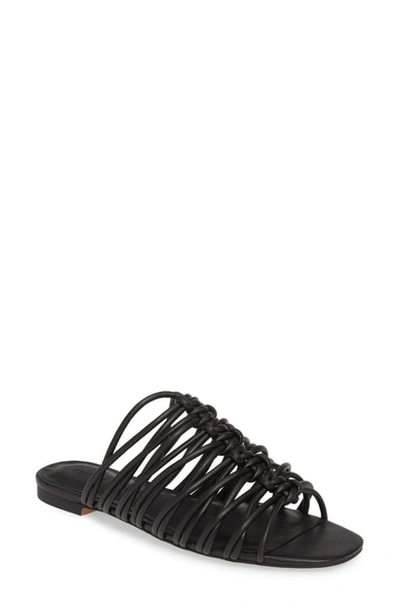 Shop Rebecca Minkoff Maelynn Slide Sandal In Black Leather