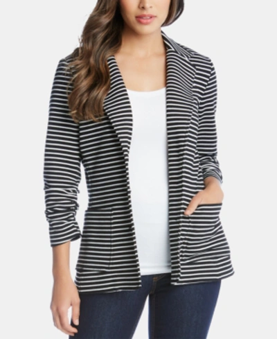 Shop Karen Kane Striped Shirred-sleeve Jacket