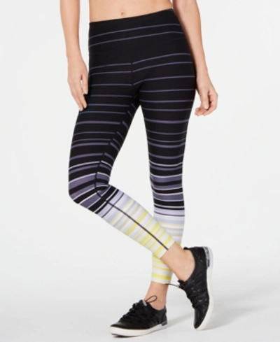 Shop Calvin Klein Performance Printed High-waist Cropped Leggings In Black Combo
