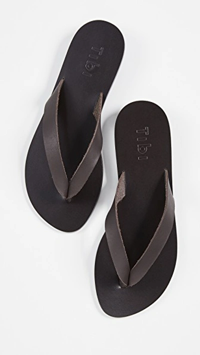 Tibi Bryan Flip Flops In Tobacco ModeSens