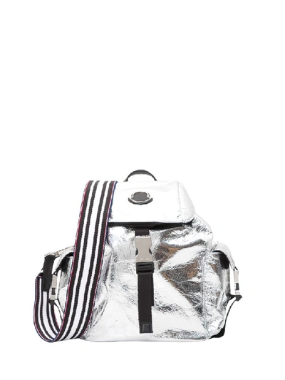 Shop Moncler Dauphine Backpack In Argento
