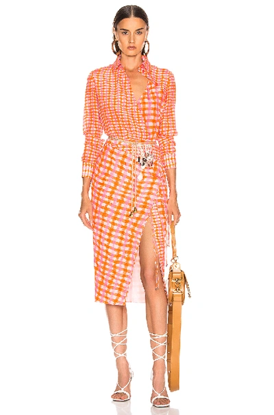 Shop Altuzarra Constantina Plaid Dress In Tropicana