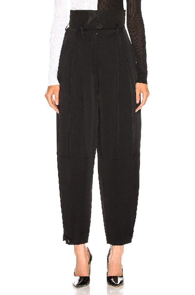 Shop Givenchy High Waist Large Fit Pant In Black