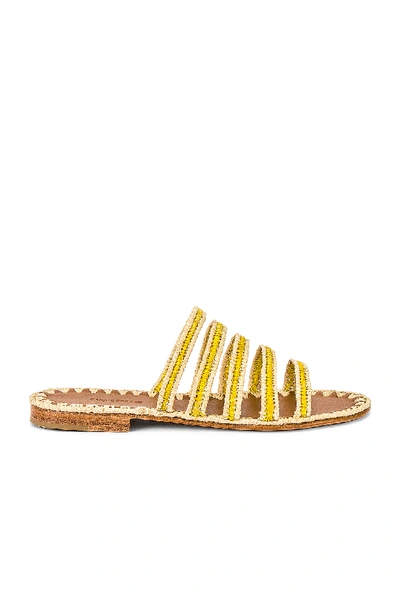 Shop Carrie Forbes Asmaa Sandal In Jaune & Natural