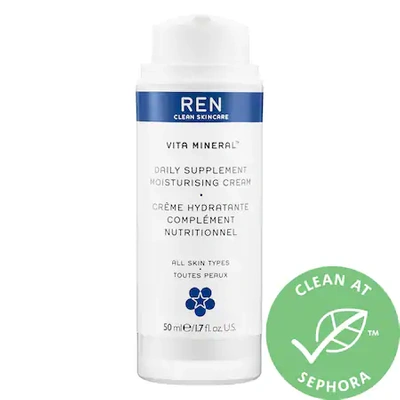 Shop Ren Clean Skincare Vita-mineral Daily Supplement Moisturising Cream 1.7 oz/ 50 ml