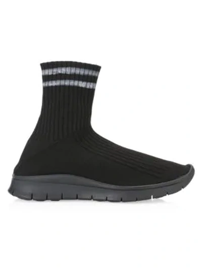 Shop Maison Margiela Knit Sock High Top Sneaker In Black White