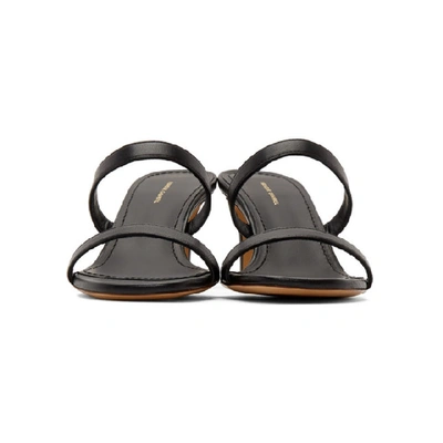 Shop Mansur Gavriel Black Leather Fino Sandals