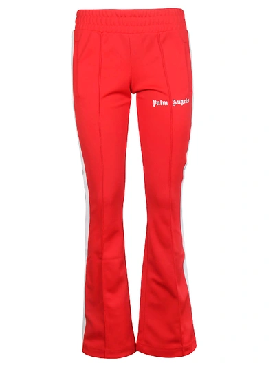 Shop Palm Angels Jersey Track Pants In Red White