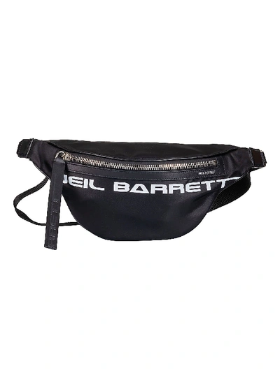 Shop Neil Barrett Logo Print Belt Bag In Black White