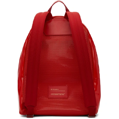 Shop Givenchy Red Transparent Rubber Backpack In 600 Red