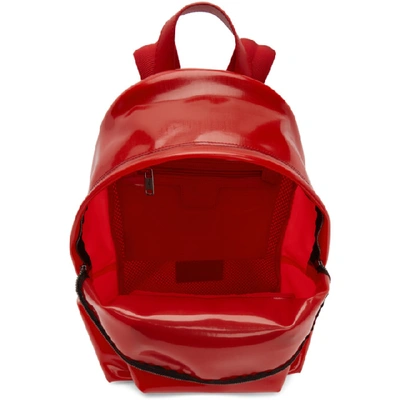 Shop Givenchy Red Transparent Rubber Backpack In 600 Red