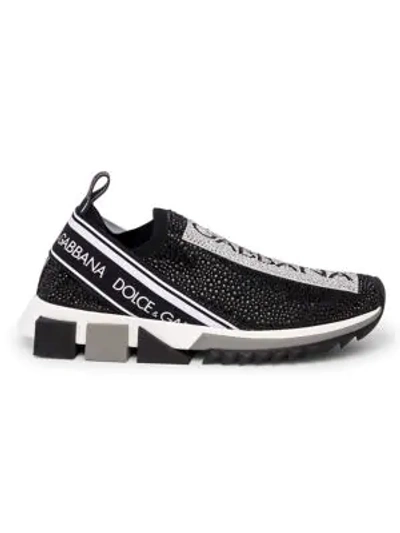 Shop Dolce & Gabbana Sorrento Knit Trainers In Black