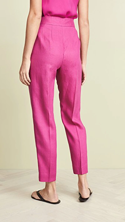 Shop Theory Pleat Pants In Pop Fuchsia