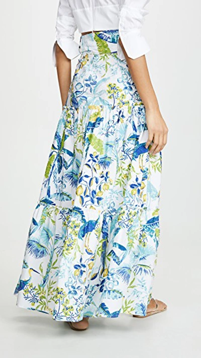 Shop Banjanan Discovery Skirt In Lisbon Garden White