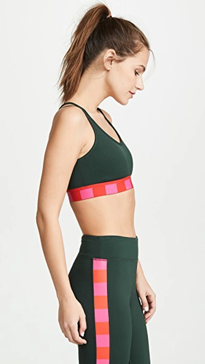 Shop Tory Sport Cross Back Bra In Conifer