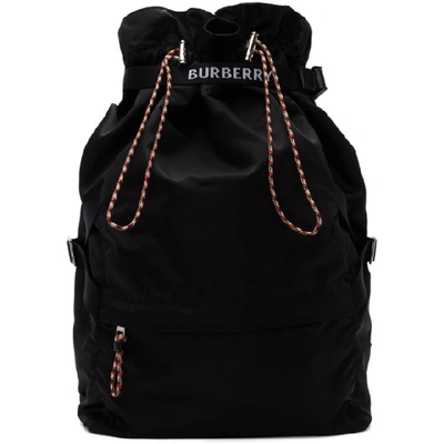 BURBERRY 黑色抽绳双肩包