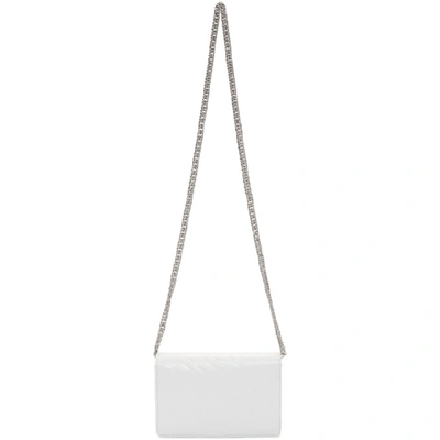 Shop Balenciaga White Bb Wallet Chain Bag