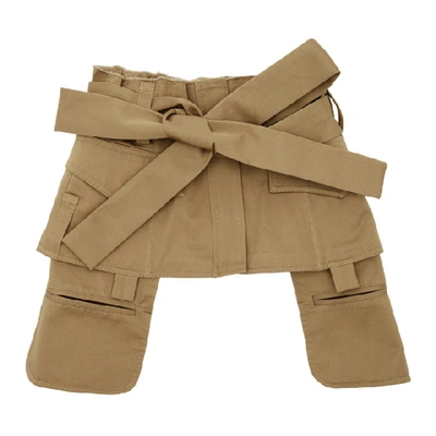 Shop Asai Ssense Exclusive Tan 4 Pocket Army Corset Belt In Khaki
