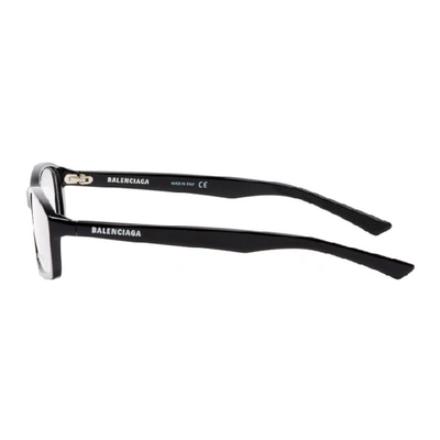 Shop Balenciaga Black Narrow Glasses