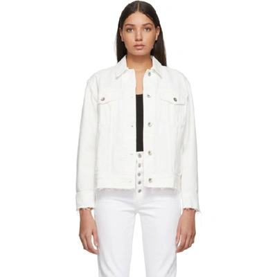 Shop Rag & Bone Rag And Bone White Denim Oversized Jacket In 101 Vtgewht